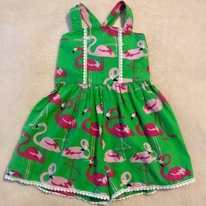 Kelly’s Kids flamingo romper, size 6/7